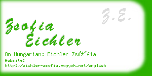 zsofia eichler business card
